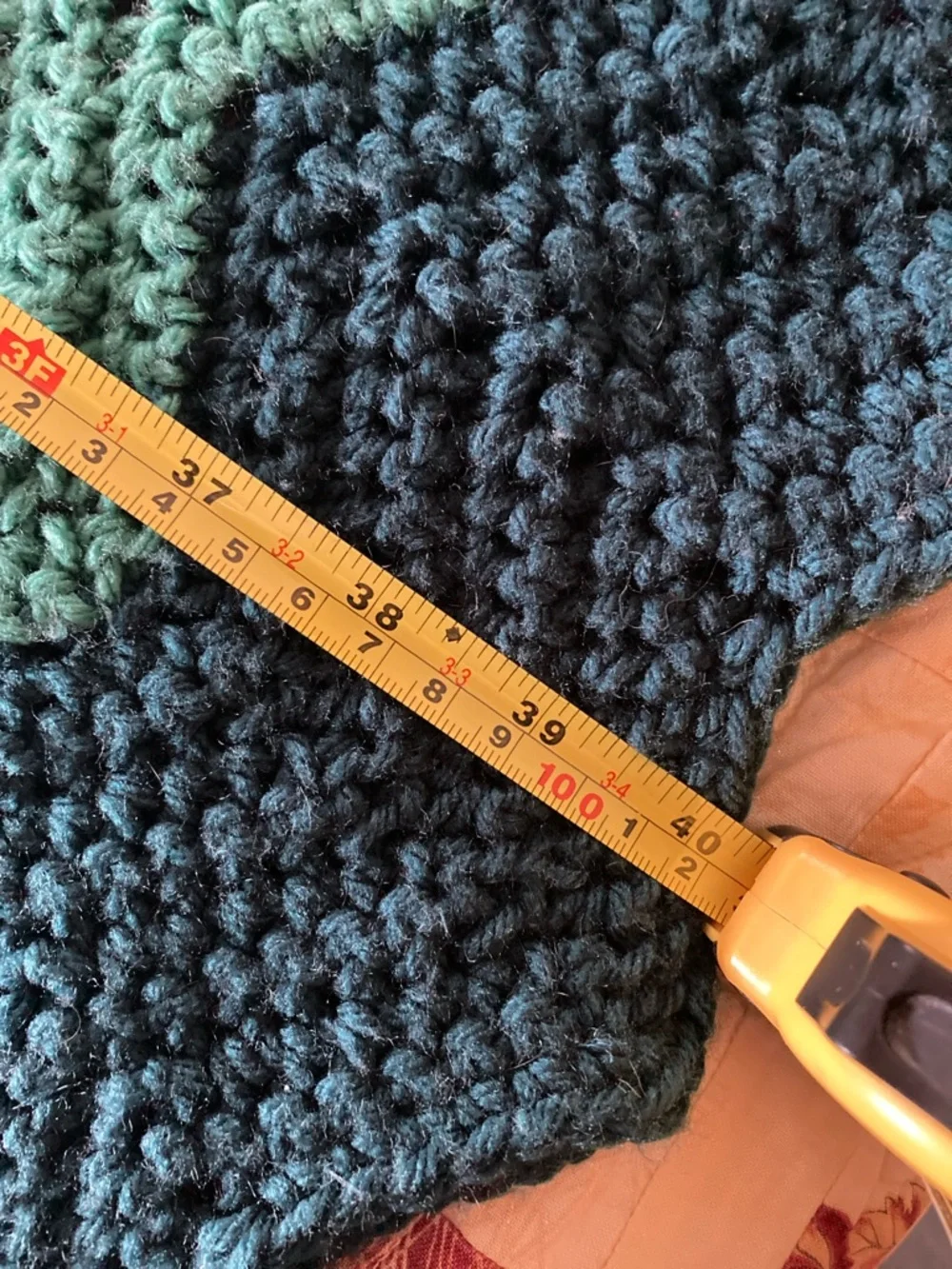 Handmade afghan chevron ripple design multi color cozy